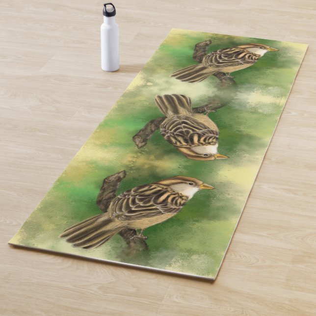 Tapis de Yoga Magnifique Petits Moineaux (En situation)