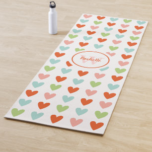 Tapis De Yoga Maigre Coeur Coloré Monogramme Méditation Yoga Mat