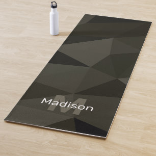 Tapis De Yoga Maillon géométrique gris foncé de l'armée brun noi