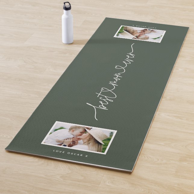 Tapis De Yoga Maman mignon script moderne cadeau photo (En situation)