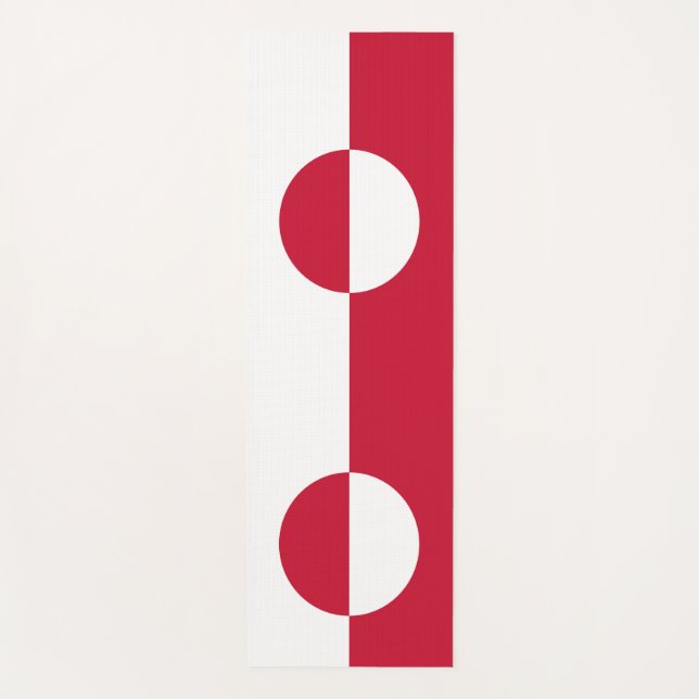 Tapis De Yoga Manats patriotiques de yoga avec drapeau du Groenl (Devant)