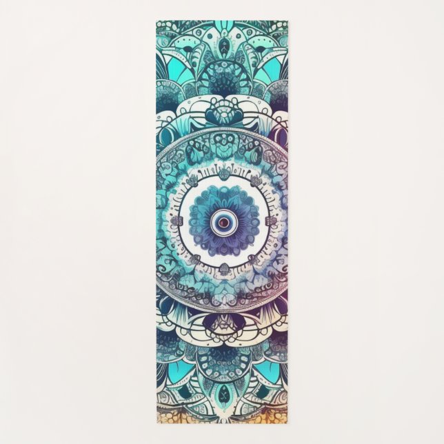 Tapis De Yoga Mandala coloré (Devant)