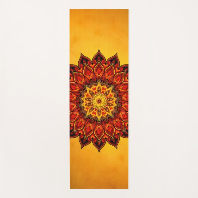 Tapis De Yoga mandala floral (Devant)