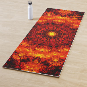 Tapis De Yoga Mandala orange