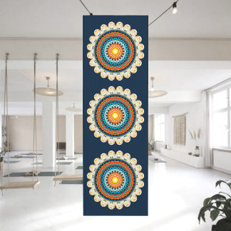 Tapis de Yoga Mandala Orange Jaune Pâle