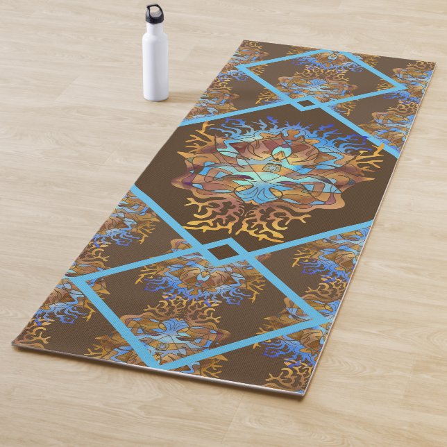 Tapis De Yoga Mandala Terre et Ciel (En situation)