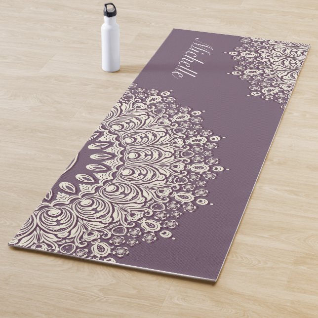 Tapis De Yoga Mandala Yoga Mat avec nom, personnalisable, person (En situation)