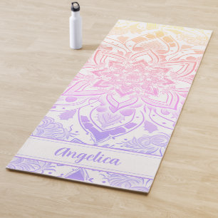 Tapis De Yoga Mandala Yoga Mat in Girl Lilac Purple Pink Ombre