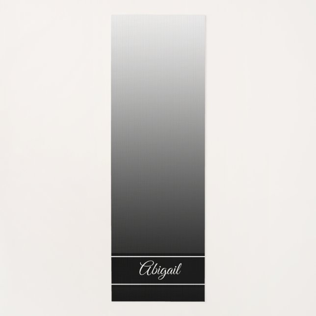 Tapis De Yoga Mandala Zen Yoga Mat personnalisé noir dégradé (Devant)