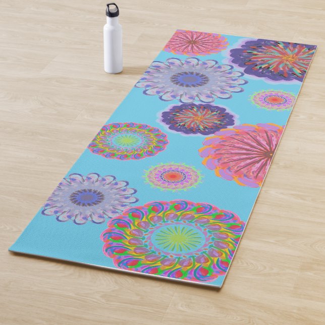 Tapis De Yoga Mandalas Yoga Mat coloré (En situation)