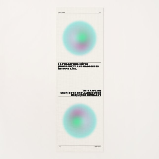 Tapis De Yoga manifestation d'affirmations quotidiennes (Devant)