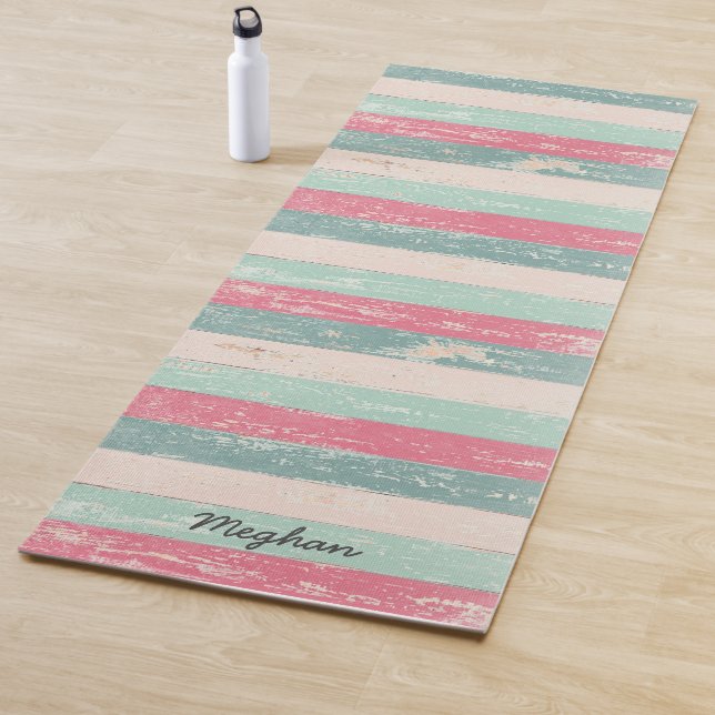 Tapis De Yoga Manipulé Pastel Bois Personnalisé Yoga Mat (En situation)