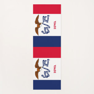 Tapis De Yoga Manteaux de Yoga patriotique avec drapeau de l'Iow
