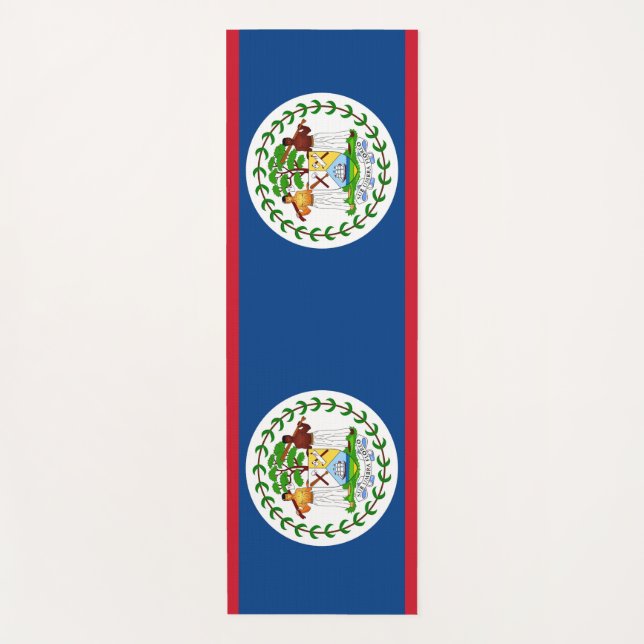 Tapis De Yoga Manteaux de Yoga patriotique avec drapeau du Beliz (Devant)