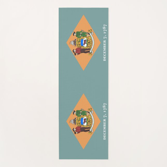 Tapis De Yoga Manteaux de Yoga patriotique avec drapeau du Delaw (Devant)