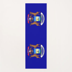 Tapis De Yoga Manteaux de Yoga patriotique avec drapeau du Michi
