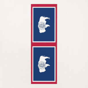 Tapis De Yoga Manteaux de Yoga patriotique avec drapeau du Wyomi