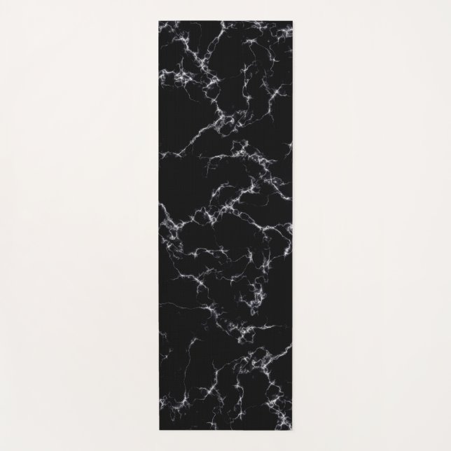 Tapis De Yoga Marbre élégant style4 - noir et blanc (Devant)
