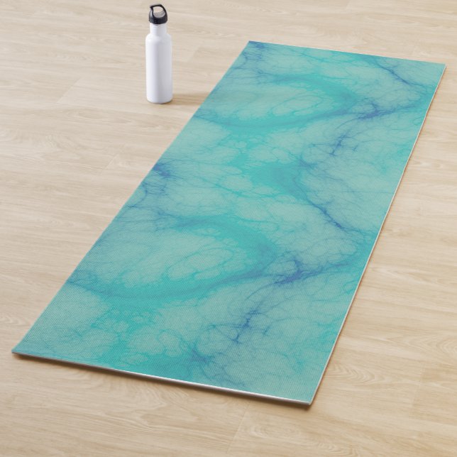 Tapis De Yoga Marbre turquoise (En situation)