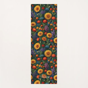 Tapis De Yoga Marché aux fleurs fleur sauvage Van Gogh Rouge Ora