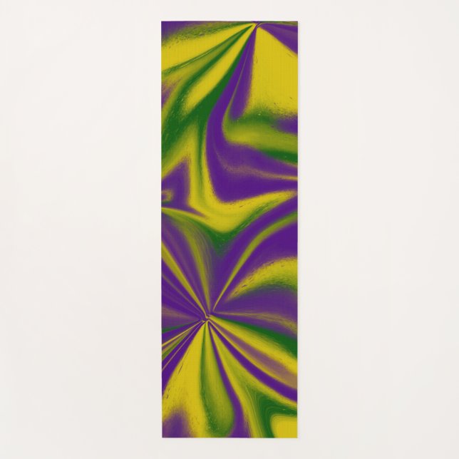 Tapis De Yoga Mardi Gras Swirls (Devant)