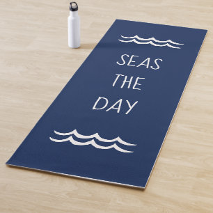 Tapis De Yoga Marine Mer Bleue le jour Vagues Nautique