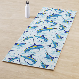 Tapis De Yoga Marlin Bleu Jaillissant de l'Océan