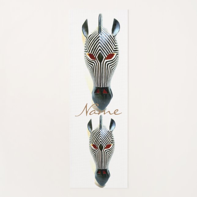 Tapis De Yoga Masque zébrée africain Thunder_Cove (Devant)