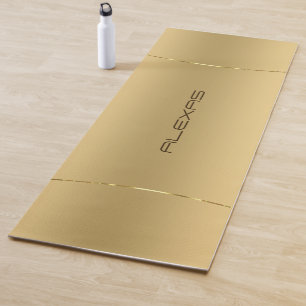 Tapis De Yoga Mat de yoga arrière - plan minimaliste en or métal