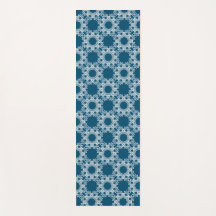 Mat de yoga bleu et blanc par Joya Eve