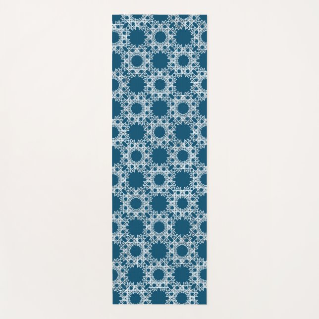 Tapis De Yoga Mat de yoga bleu et blanc par Joya Eve (Devant)