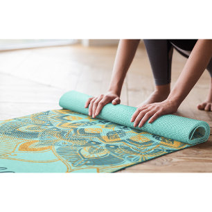 Tapis De Yoga Mat de Yoga Mandala en or