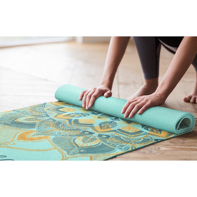 Tapis De Yoga Mat de Yoga Mandala en or (Gold Mandala Yoga Mat)