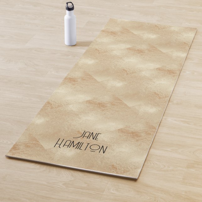 Tapis De Yoga Mat d'exercice d'or antique personnalisé (En situation)