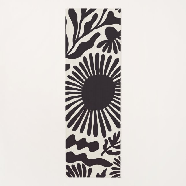 Tapis De Yoga Matisse noir et blanc (Devant)