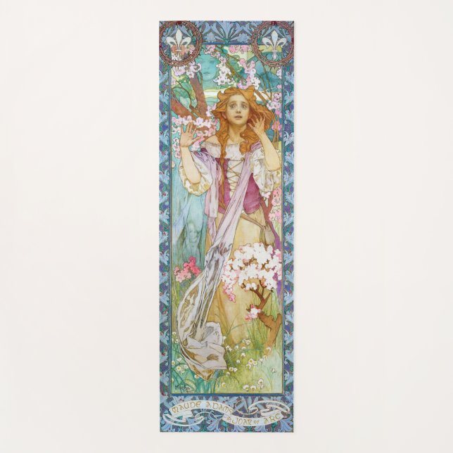 Tapis De Yoga Maud Adams, Jeanne d'Arc, Mucha (Devant)