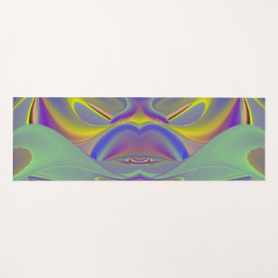 Tapis De Yoga Mauvais visage, Arc-en-ciel 3D Abstrait