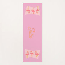 Tapis de yoga MCM Flamant Rose Personnalisé    