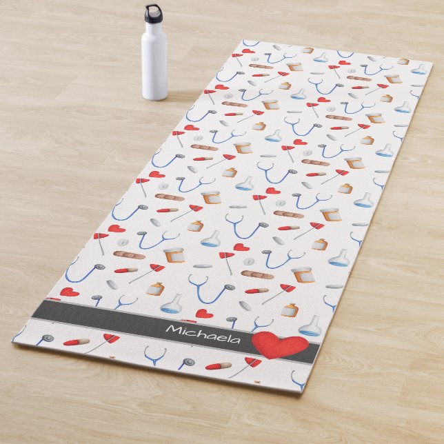 Tapis De Yoga Médecin Infirmière Clinique Motif d'équipement (En situation)
