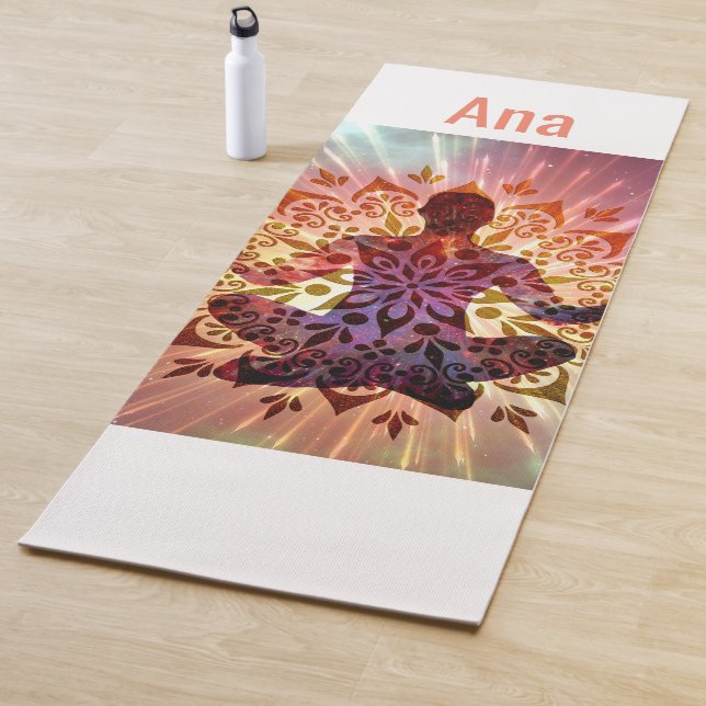 Tapis De Yoga Méditation de Mandala (En situation)