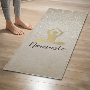 Tapis De Yoga Méditation d'or de l'instructeur de yoga Pose Mand