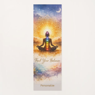 Tapis De Yoga Méditation du Chakra Mandala Doré & Art du Lever d