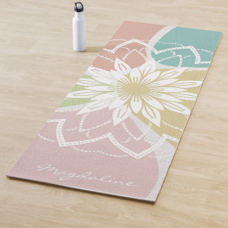 Tapis De Yoga Méditation géométrique Nom de la fleur Abstraite M