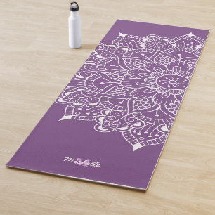 Tapis De Yoga Méditation Mandala Personnelle Violet