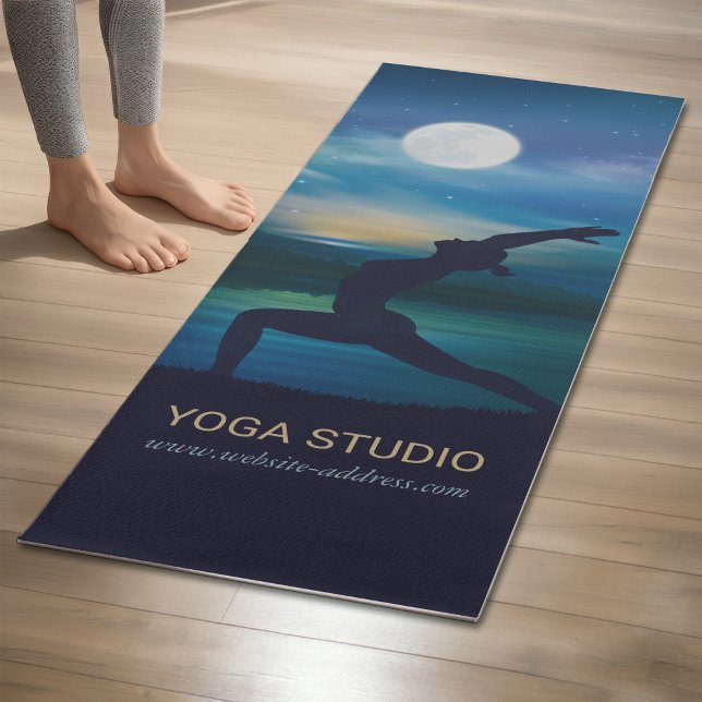 Tapis De Yoga Méditation Yoga clair de lune Crescent lune Saluta (Créateur téléchargé)