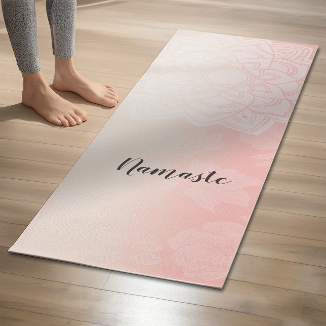 Tapis De Yoga Méditation YOGA Instructeur Rose chic Gold Mandala (Créateur téléchargé)