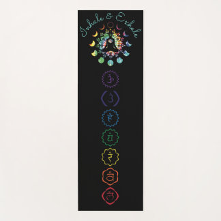 Tapis De Yoga Méditation Yoga mat avec des symboles Chakra color