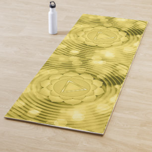 Tapis De Yoga Méditation Zen du Motif Gold Chakra