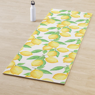Tapis De Yoga Mediterrenean Citrus Lemon pattern