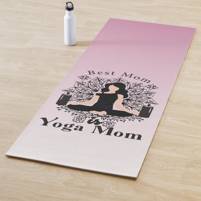 Tapis De Yoga Meilleure maman est Yoga maman, personnalisez le n (En situation)